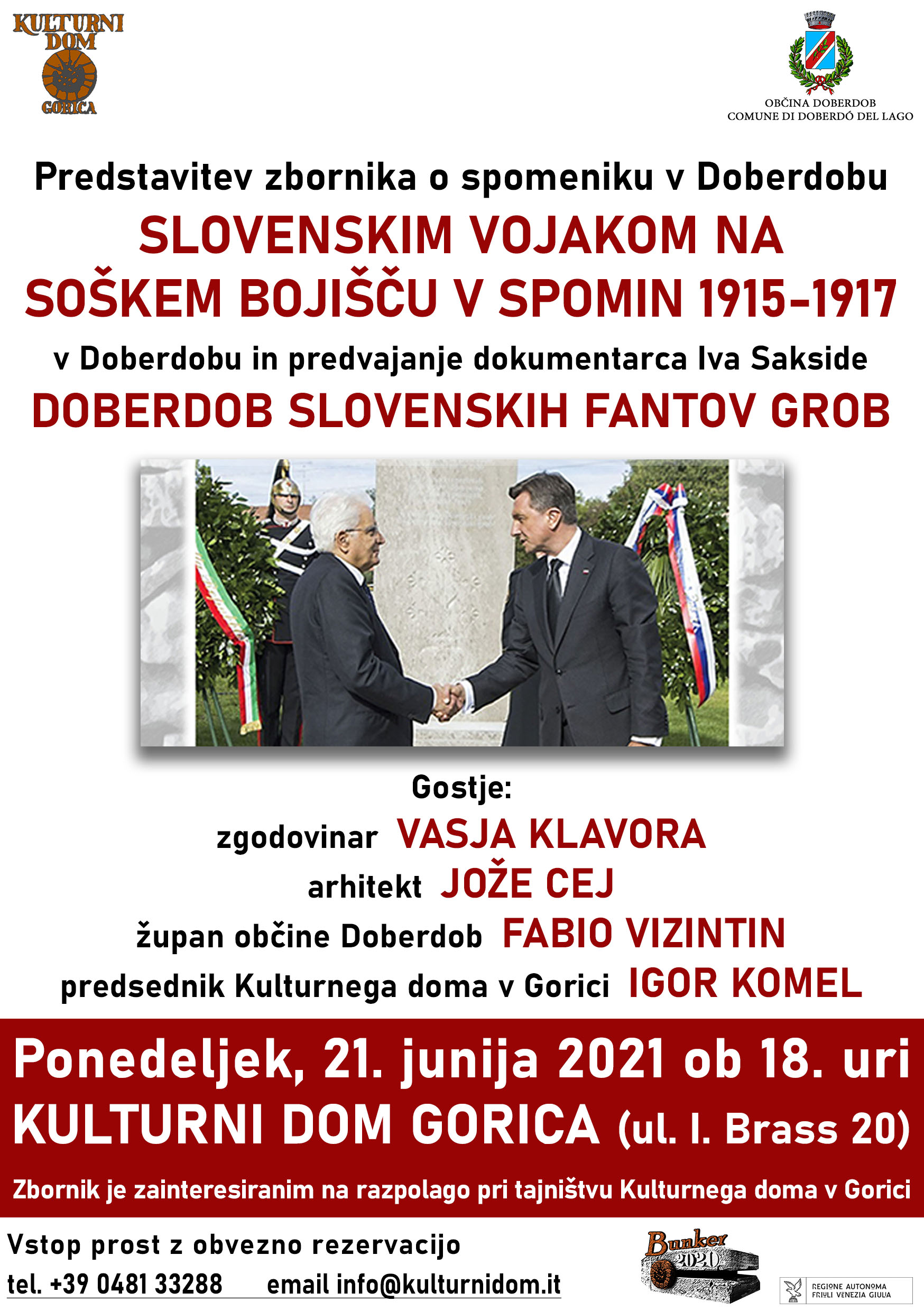 Slovenskim vojakom na soškem bojišču v spomin 1915 -1917 – Doberdob, 26.10.2016